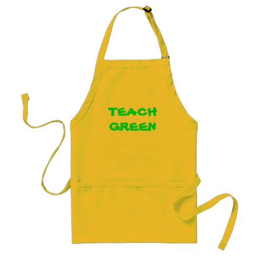 TEACH GREEN Apron Standaard Schort (Voorkant)