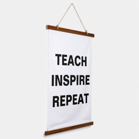 Teach Inspire Repeat Modern Design Hangend Wandkleed (Gebogen)