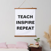 Teach Inspire Repeat Modern Design Hangend Wandkleed (Slaapkamer)
