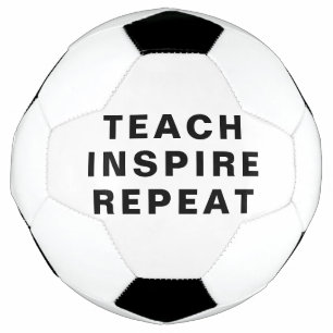 Teach Inspire Repeat Motiverend Ontwerp Voetbal