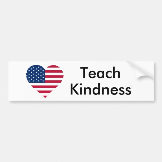 Teach Kindness United States Bumpersticker (Voorkant)