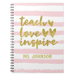 Teach Love Inspire | Blush roze zwembrillen Notitieboek