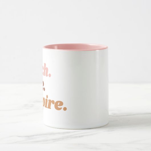 Teach Love Inspire Boho Teacher Appreciation Mok (Midden)