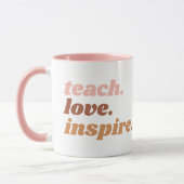 Teach Love Inspire Boho Teacher Appreciation Mok (Links)