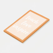 Teach Love Inspire | Inspirerend zin Post-it® Notes (Schuin)