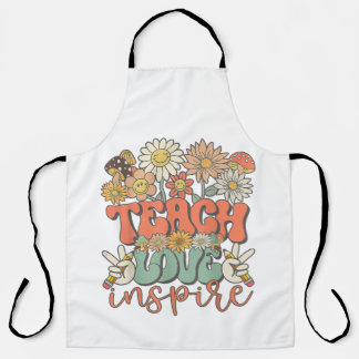 teach love inspire retro back to school schort