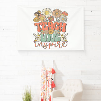 teach love inspire retro back to school spandoek