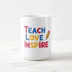 Teach Love Inspire Teacher Appreciation Koffiemok