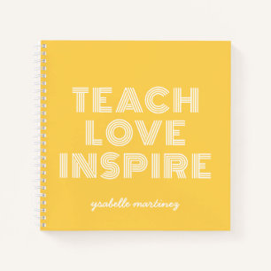 Teach Love Inspire Teacher Appreciation Notitieboek
