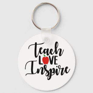 Teach love inspire Teacher words sleutelhanger