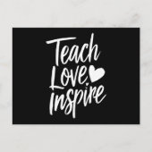 Teach Love Inspire Teacher's Day Gift Teacher Life Briefkaart (Voorkant)