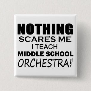 Teach Middle School Band Vierkante Button 5,1 Cm