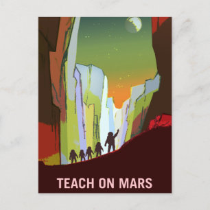 Teach op Mars-werving Briefkaart