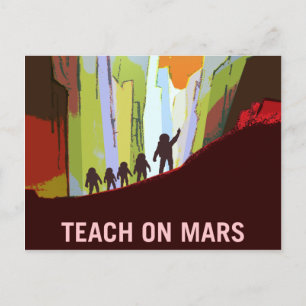 Teach op Mars-werving Briefkaart