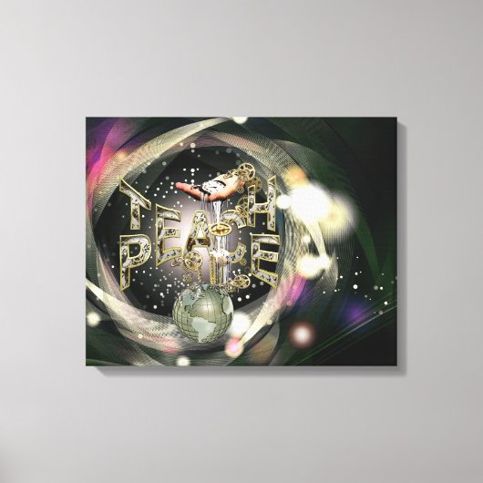 Teach-peace-beweging Canvas Afdruk (Voorkant)