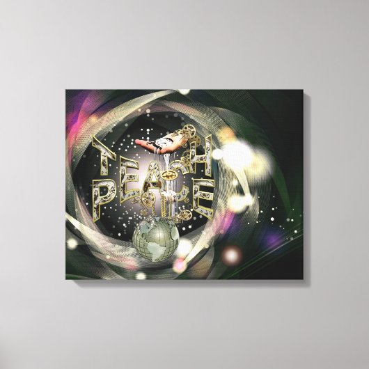 Teach-peace-beweging Canvas Afdruk (Voorkant)