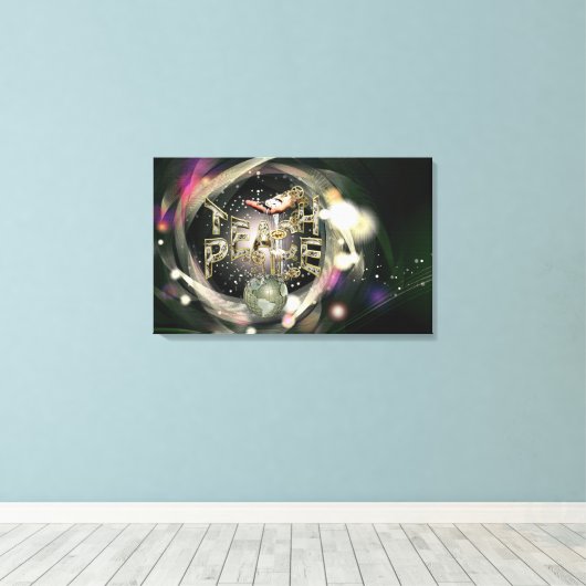 Teach-peace-beweging Canvas Afdruk (Insitu (Houten vloer))