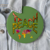 Teach-peace-beweging Ronde Button 6,0 Cm (In situ)