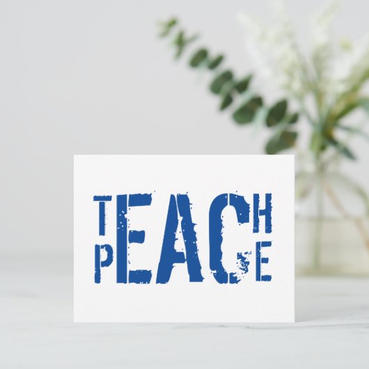 Teach Peace Briefkaart (Staand voorkant)