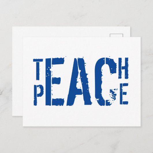 Teach Peace Briefkaart (Voorkant / Achterkant)