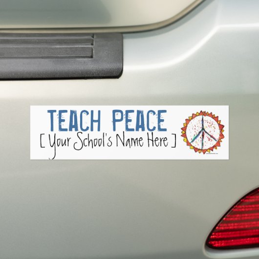 Teach Peace - Bumpersticker (Op auto)