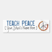 Teach Peace - Bumpersticker (Voorkant)