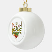 Teach Peace Christmas Gathering Keramische Bal Ornament (Rechts)