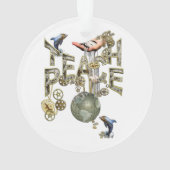 Teach Peace Christmas Gathering Ornament (achterkant)