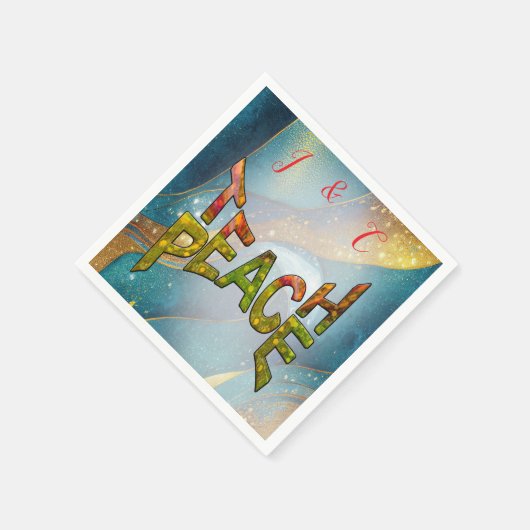 Teach Peace Christmas Gathering Servet (Hoek)