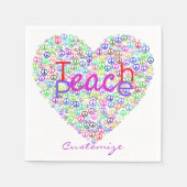 Teach Peace Heart Thunder_Cove Servet (Voorkant)