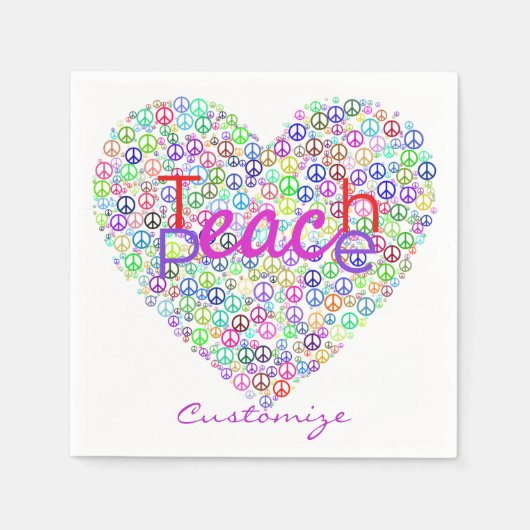 Teach Peace Heart Thunder_Cove Servet (Voorkant)