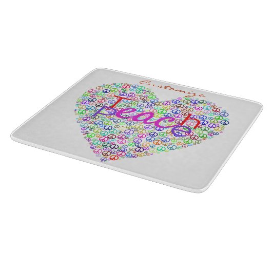 Teach Peace Heart Thunder_Cove Snijplank (Hoek)