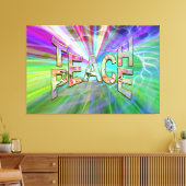 Teach Peace on Earth Canvas Afdruk (Insitu (Woonkamer))