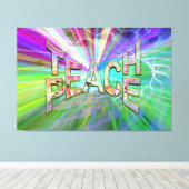 Teach Peace on Earth Canvas Afdruk (Insitu (Houten vloer))