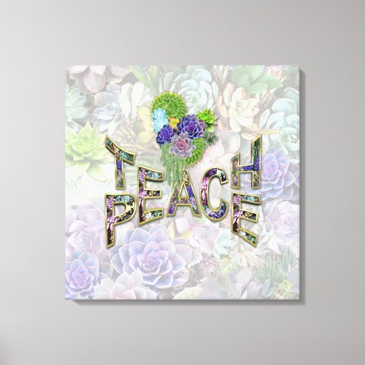 Teach Peace on Earth Canvas Afdruk (Voorkant)