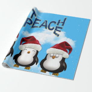 Teach Peace Penguins Cadeaupapier