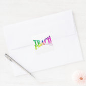 TEACH PEACE Rainbow Graphic op wit Vierkante Sticker (Envelop)