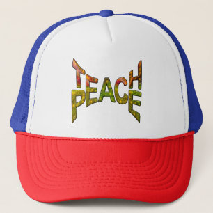 Teach-peace rondom het wereldbol door Nadine May Trucker Pet