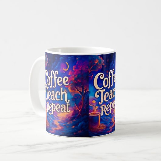 Teach Teach Repeat Mug - Enveloppe complète cadeau (Devant gauche)