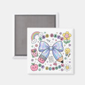Teacher 100 Days of School Magnet  Magneet (Voorkant / Achterkant)