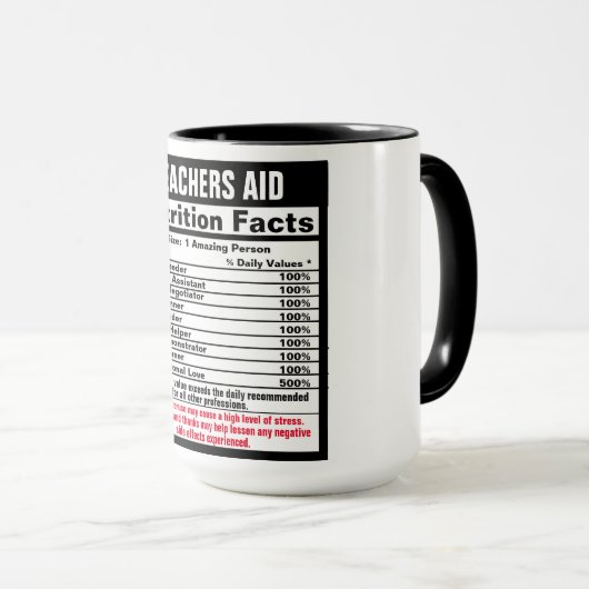 Teacher Aid Funny Gift Mug (Devant droit)