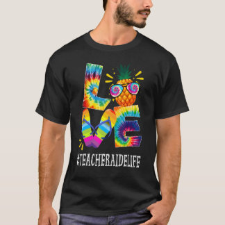 Teacher Aide Love Ananas Summer Off Duty Stropdas T-shirt