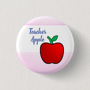 Teacher Apple Badge Ronde Button 3,2 Cm