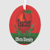 Teacher Apple Effects Eternit Christmas Orament 2 (devant)