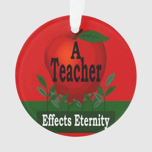 Teacher Apple Effects Eternit Christmas Orament 2 (devant)