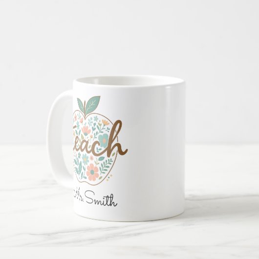 Teacher Apple Mug – Classic Red Apple (Devant gauche)