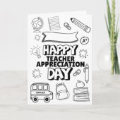 Teacher Appreciation Fill In The Blank Card Kaart (Voorkant)