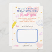 Teacher Appreciation Gift Kaart Houder voor Docent (Voorkant / Achterkant)