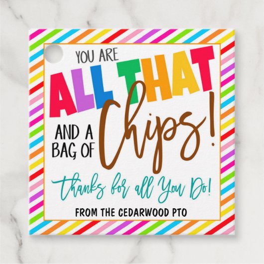 Teacher Appreciation Gift Label (Voorkant)