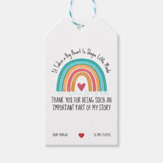 Teacher Appreciation Gift Label – Rainbow Design Cadeaulabel